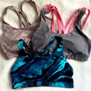 Lululemon Energy sports bra size 8 lot of 3